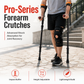 🦽 LIMITED-TIME 50% OFF! 💨 Folding Forearm Crutches – Spring Shock Absorb, Aluminum Frame, Slip-resistant ✨