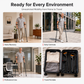 🦽 LIMITED-TIME 50% OFF! 💨 Folding Forearm Crutches – Spring Shock Absorb, Aluminum Frame, Slip-resistant ✨