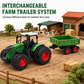 🚜 LIMITED-TIME 50% OFF! 🚛 Large Kids Farm Tractor Toy Set – Friction Powered, Interchange Trailers, Sturdy Build ✨