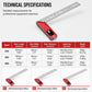 Multi-Functional Woodworking Square Ruler with Aluminum Base