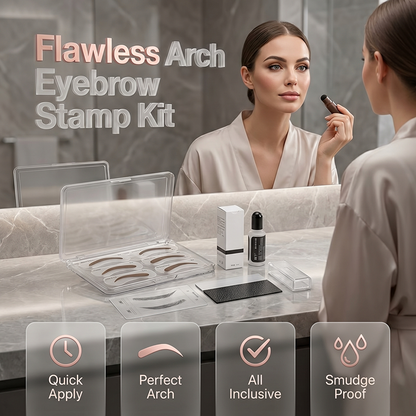💄 LIMITED-TIME 50% OFF! ✨ Eyebrow Stamp Kit – Symmetrical Brows, Smudge-Proof, Beginner Friendly 🖌️