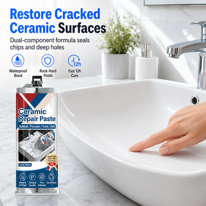 💥 BUY 1 GET 1 FREE 🥳✨ Quick-Drying Ceramic Tile Repair Paste – Waterproof Epoxy, Crack & Chip Restoration 🛁