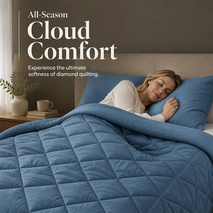 🛏️ LIMITED-TIME 50% OFF! ☁️ Brushed Microfiber Comforter Set – All-season, Moisture-wicking, Diamond Quilting ✨