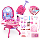 🎀 LIMITED-TIME 50% OFF! ✨ Kids’ Pretend Makeup Vanity Suitcase – Transformable, Rolling, Safe 🩷