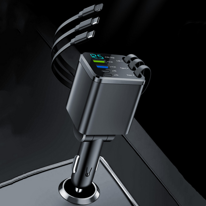 🔌 LIMITED-TIME 50% OFF! ⚡ 7-in-1 Retractable Car Charger – Tidy, Flexible, Safe ✨