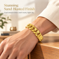 🤵 LIMITED-TIME 50% OFF! 👑 Sand-Gold Curb Link Bracelet – Solid Build, Watch Clasp, Luxury Look ✨